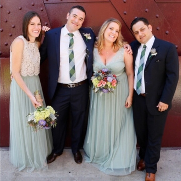 BHLDN tulle maxi dress - sea glass - Picture 5 of 7